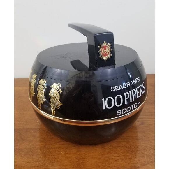 Vintage Seagram's 100 Pipers Deluxe Scotch Whisky Ice Bucket - Picture 3 of 12